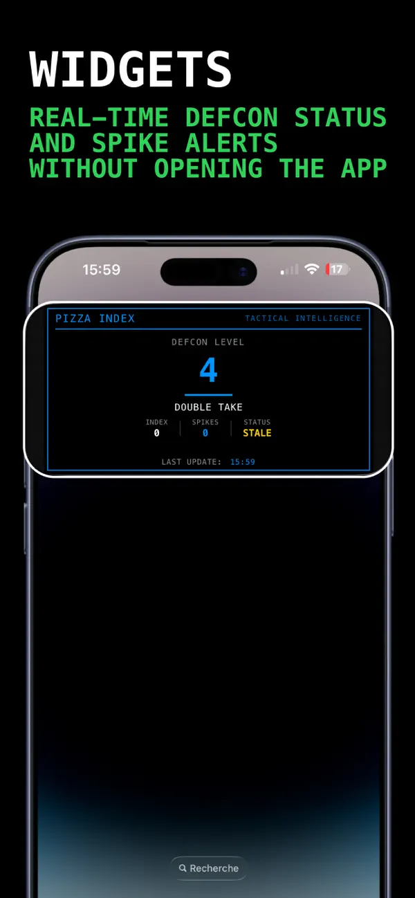 #3. PIZZA INDEX: Tracker (iOS) Ved: Valentin Dreyfus