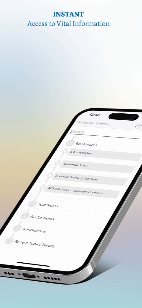 Lab Notes & Diagnostic Tests - Medical App | MWM