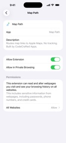 Map Path: Open in Apple Maps screenshot