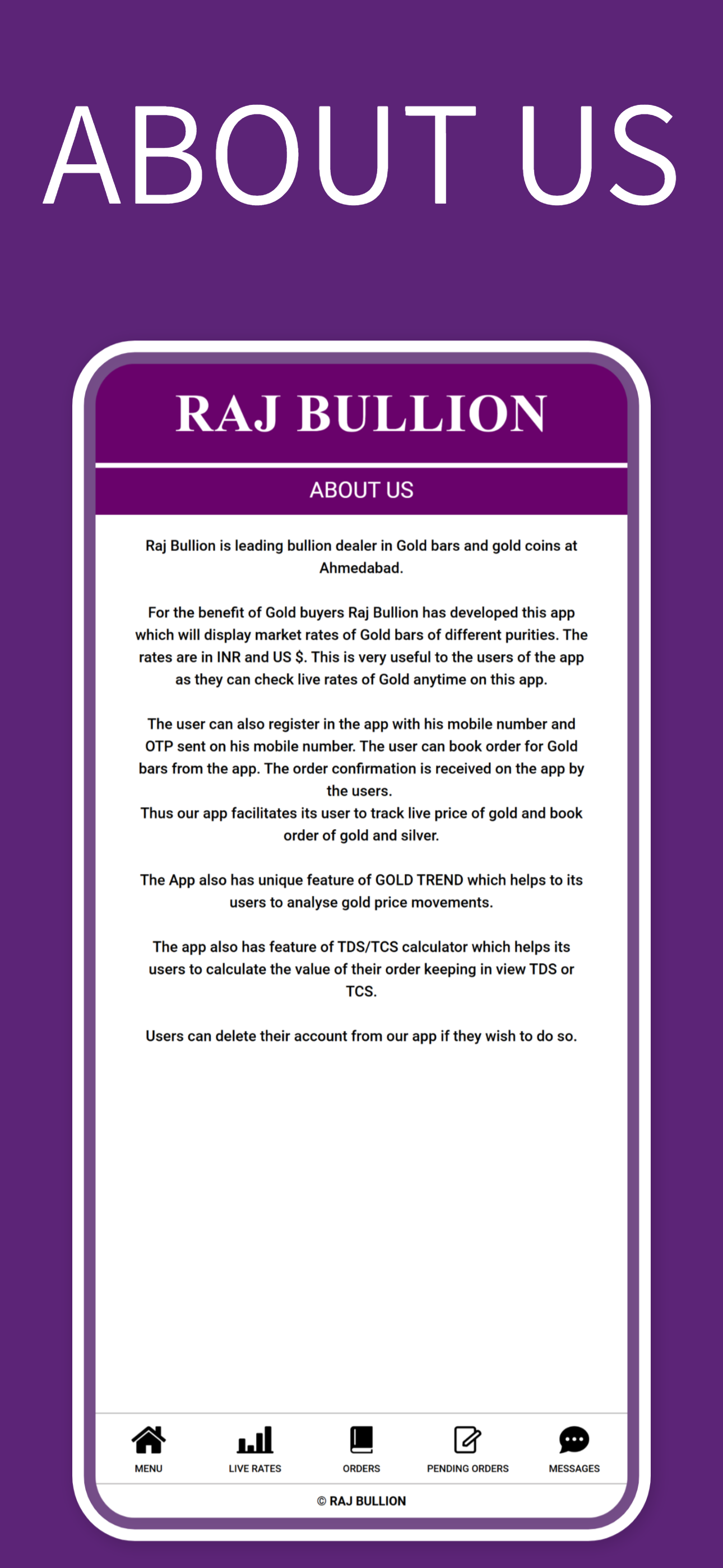 Raj Bullion screenshot 8