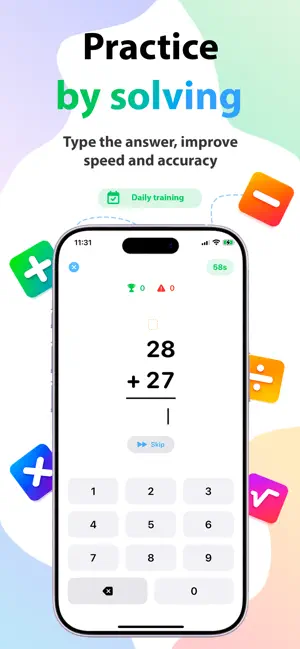Math Trainer: Brain Games screenshot 3