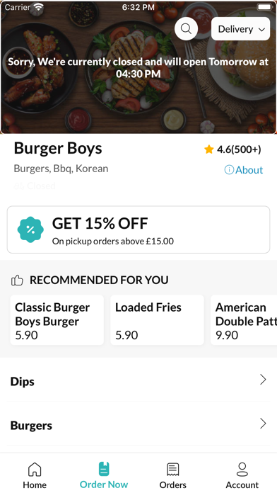 Burger Boys. Screenshot