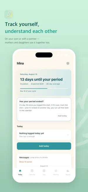Today's You: Cycle Tracker screenshot 1