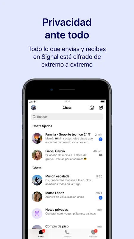 Signal - Mensajería privada screenshot 1 of 7