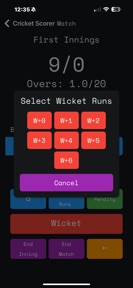 Gully Cricket Scorer screenshot