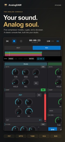 AnalogDAW: Multitrack Studio のスクリーンショット