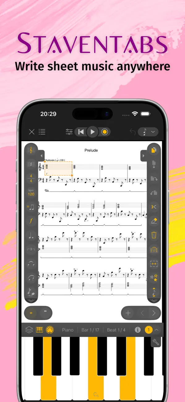 Screenshot #1 pour Staventabs: Compose & Notate