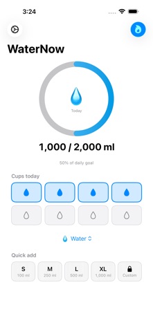 WaterNow iPhone screenshot