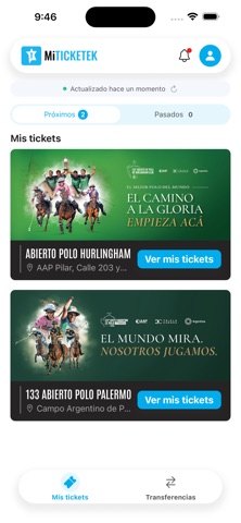 Mi Ticketek iPhone screenshot 1