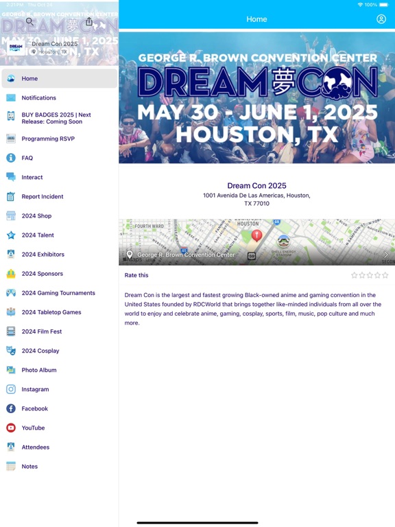Dream Con iPad screenshot 1 - Business app