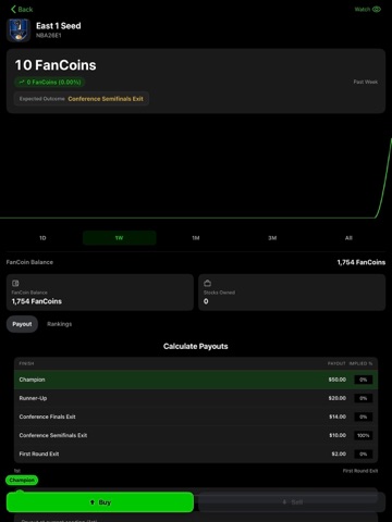 FanFolio Sports Market iPad screenshot