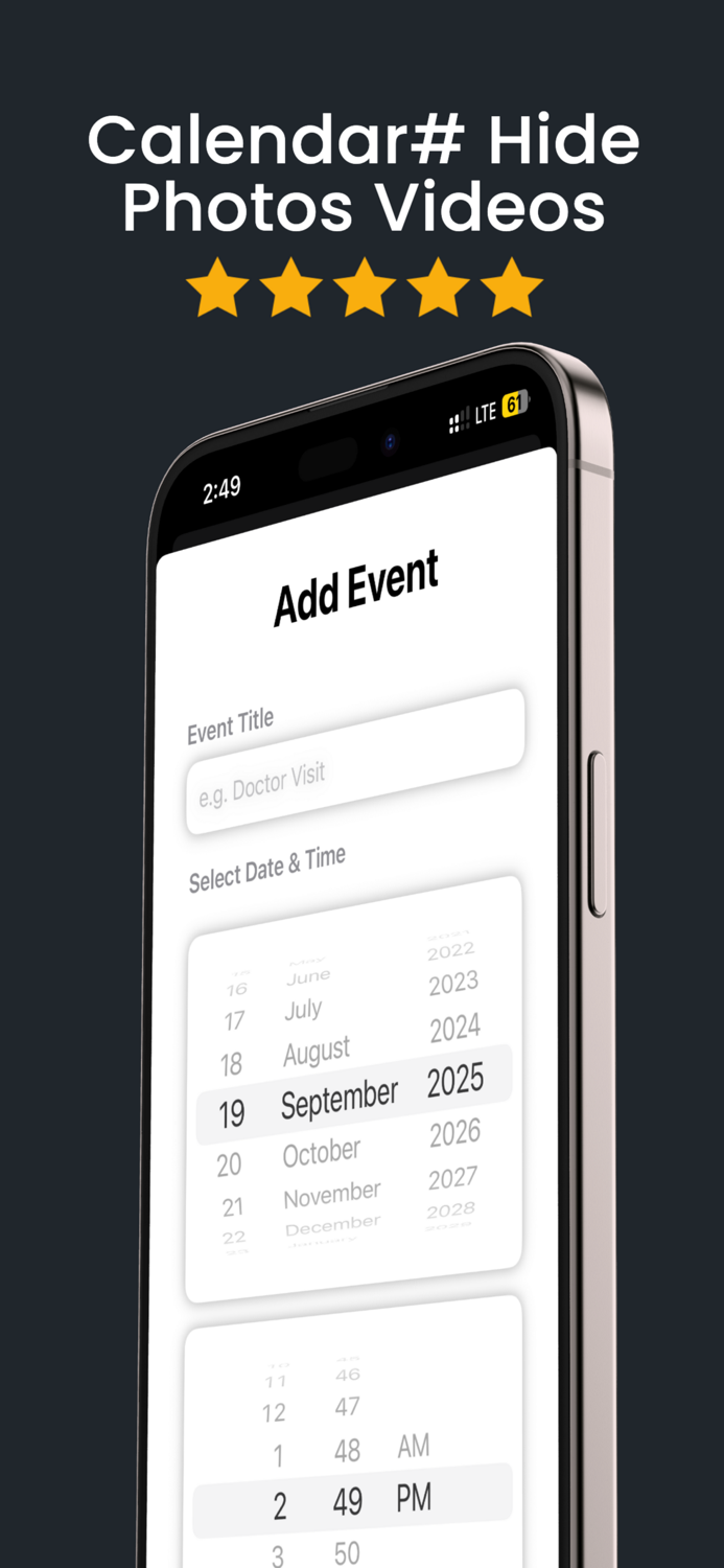 Calendar Hide Photos Videos