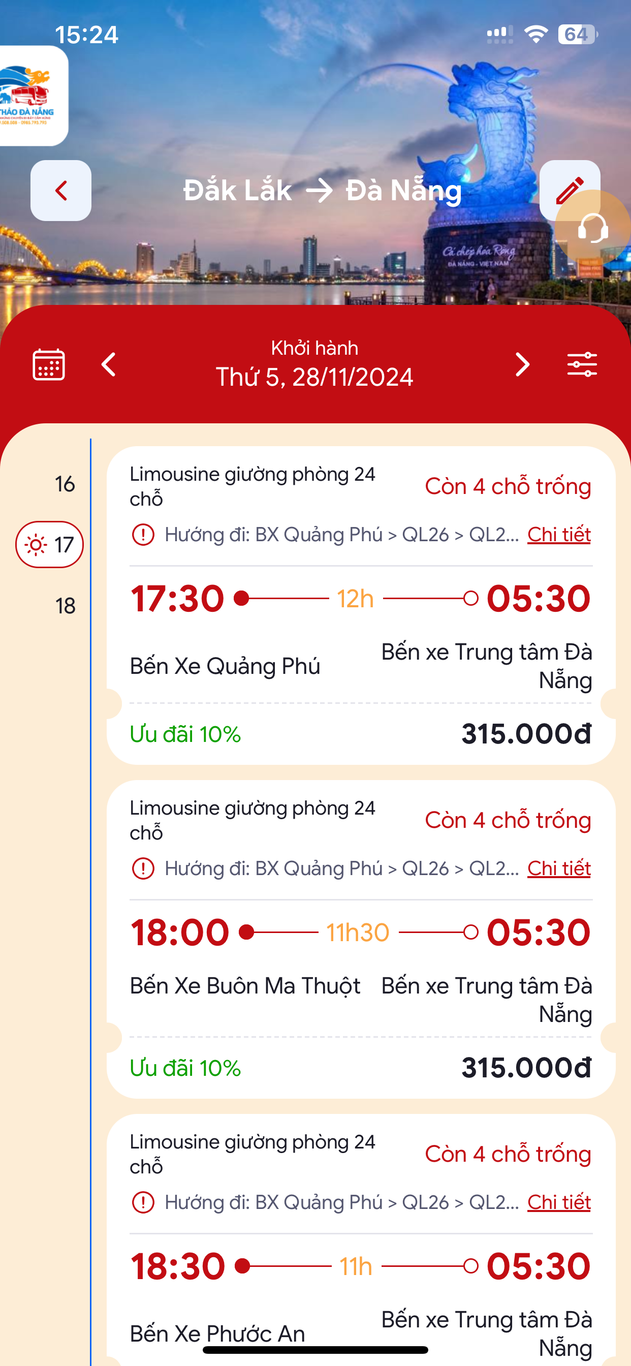 Nhà xe Quý Thảo Đà Nẵng screenshot 3