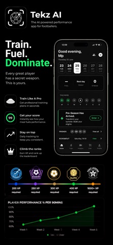 Tekz AI - Football Performance iPhone screenshot