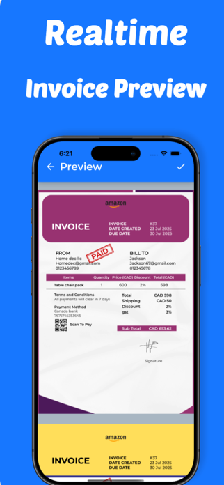 Easy Invoice Maker Pro Screenshot 3 of 7