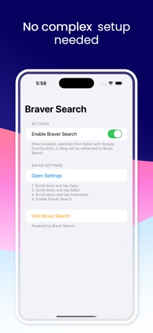 Braver Search iPhone screenshot