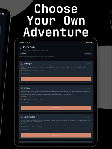 MorseForge iPad screenshot