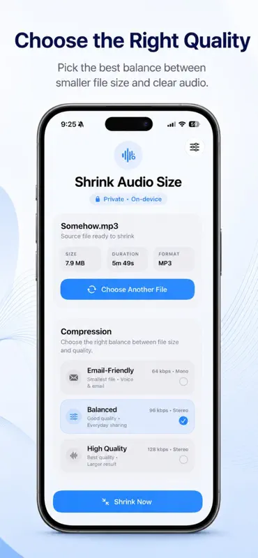 Shrink Audio Size screenshot 1 of 4