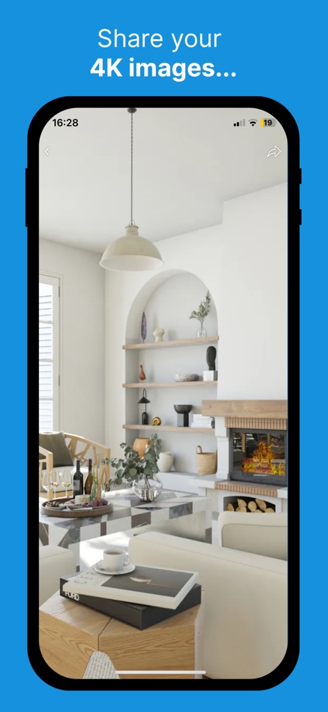 HomeByMe - House Planner 3D - Users can generate and share high-resolution 4K images of their completed projects, capturing realistic details of furniture and decor.