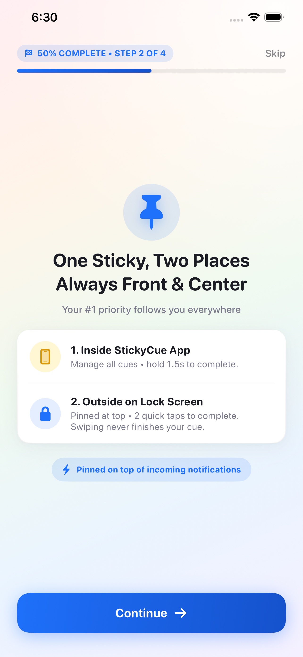 Screenshot 6 of StickyCue: Lock Screen Cues