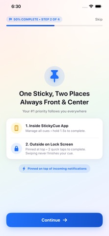 StickyCue: Lock Screen Cues Screenshot 6 of 7