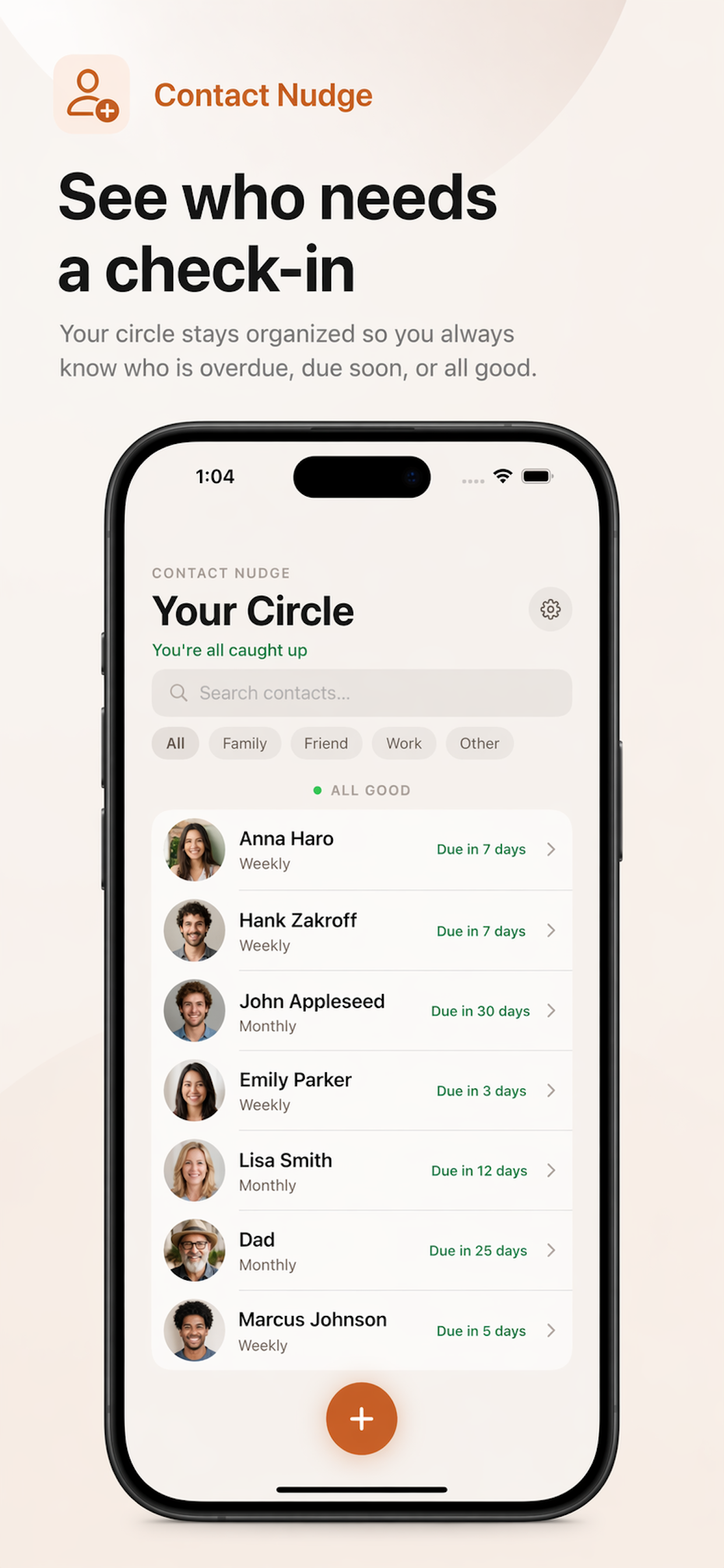 Contact Nudge – Stay in Touch