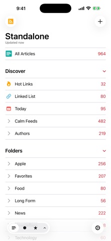 lire: RSS Reader app screenshot