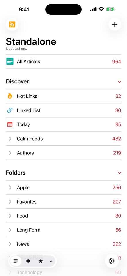 lire: RSS Reader screenshot 1