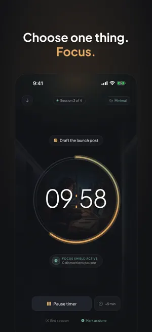 DeepMinutes: Pomodoro Focus screenshot 1