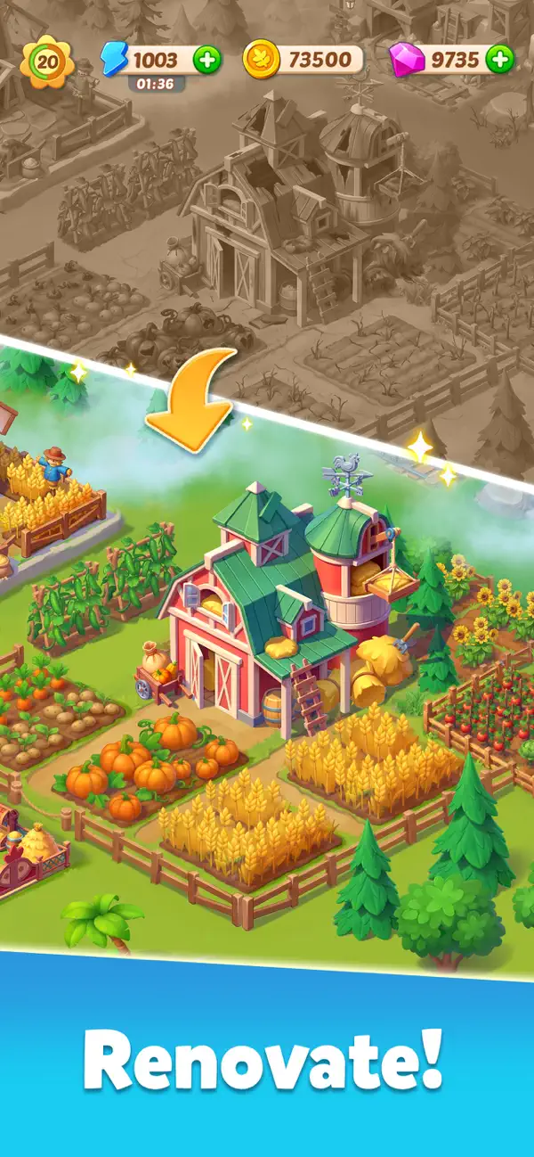 #4. Family Farm Merge (iOS) โดย: Century Games Innovation Pte. Ltd.