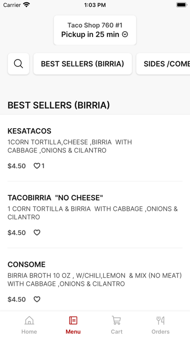 Screenshot 2 of Taco shop 760 App