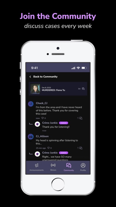 Crime Junkie Fan Club Screenshot
