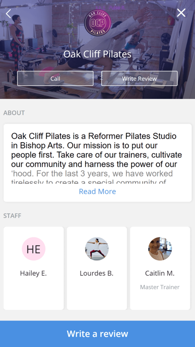 Oak Cliff Pilates Screenshot