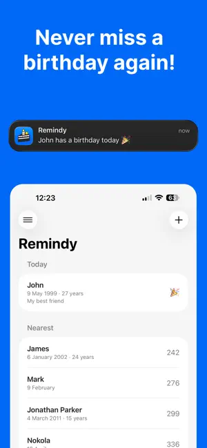 Birthday Reminder + AI Wishes screenshot 1