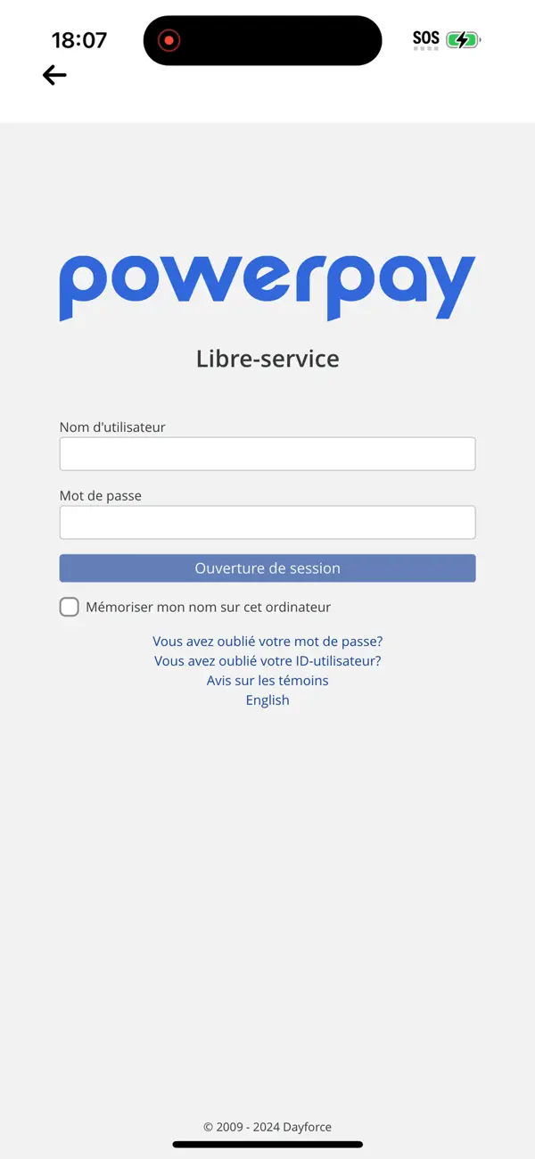 Screenshot #1 pour Powerpay Libre-service