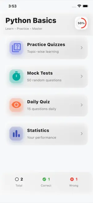 Python Basics Quiz Pro screenshot 1