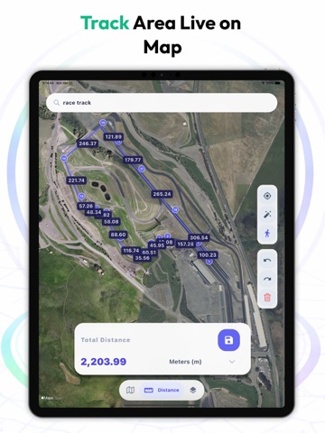 GPS Area Distance Measure iPad screenshot