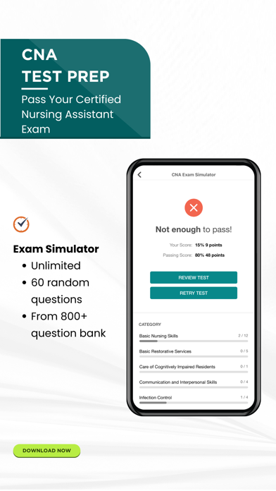 CNA Practice Test Prep Genie Screenshot