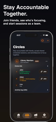 Beacon: Focus with Friends iPhone screenshot