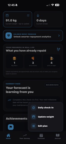 Calorie Repay Screenshot 2 of 10