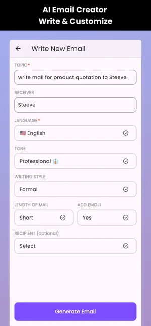 WriteMail - Ai Email Assistant screenshot 2