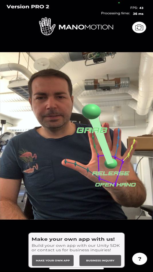 #7. ManoMotion Tech Pro (iOS) Podle: ManoMotion