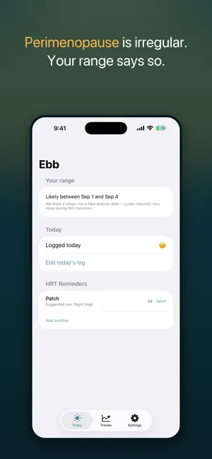 Ebb: PCOS & Postpartum Tracker screenshot 1
