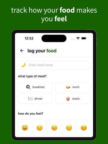 doof - food diary to quit junk iPad screenshot