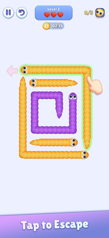 Snake Escape - Tap Away screenshot 2
