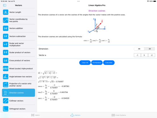 Screenshot #5 pour Linear Algebra Pro