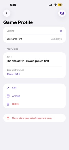 PasswordClue Screenshot 2 of 7