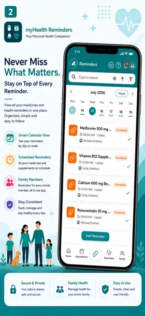 myHealth Reminders screenshot 2