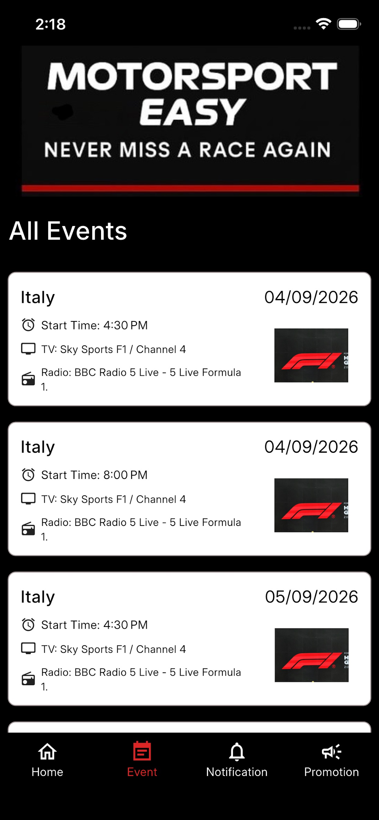 Screenshot 3 of MOTOR SPORT EASY