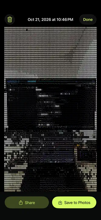 ASCII Cam - Photo & Video screenshot 4